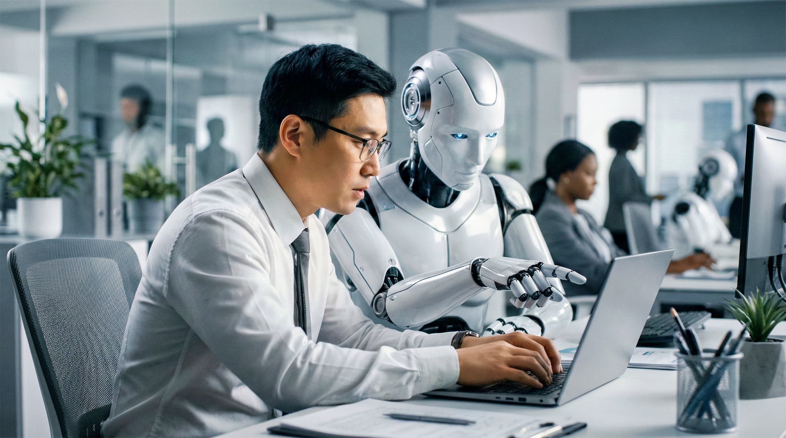 AI 감독관과 함께 일하는 사무직